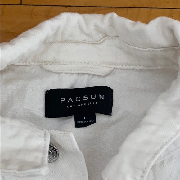 CLEARANCE Pacsun White Denim Jacket - Picture 3 of 4